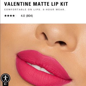Kylie cosmetics liquid lipstick and lipliner set in shade valentine